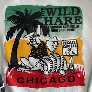 Vintage Used Wild Hare Reggae Club Sweatshirt XL Chicago